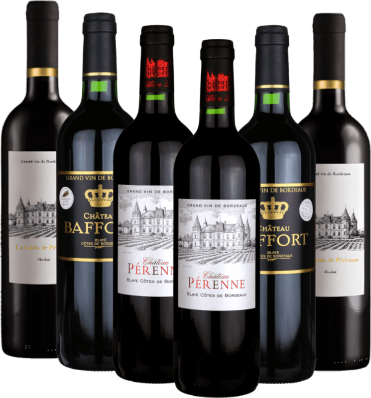 Mycket prisbelönta Bordeaux-viner från Château Pérenne - 6 x exklusivt introduktionspaket