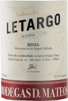 Förhandsvisning: Letargo Reserva - Bodegas D. Mateos