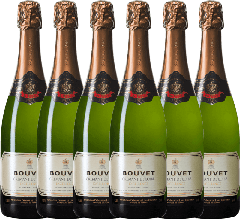 6er Vorteils-Weinpaket - Crémant Brut Blanc Excellence - Bouvet Ladubay