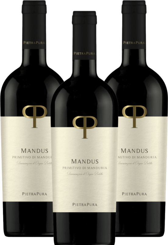 3er Vorteils-Weinpaket - Mandus Primitivo di Manduria DOC - Pietra Pura