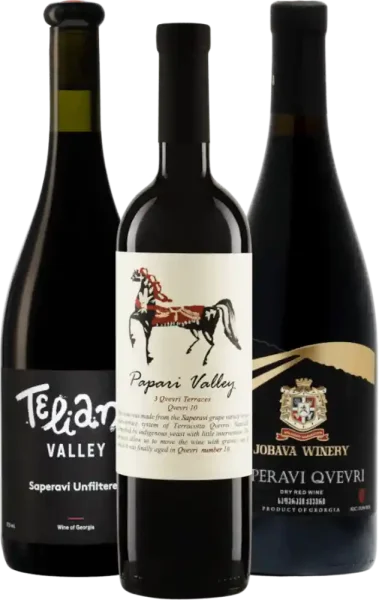 Georgiens flaggskepp: Saperavi - 3x prova-på-paket