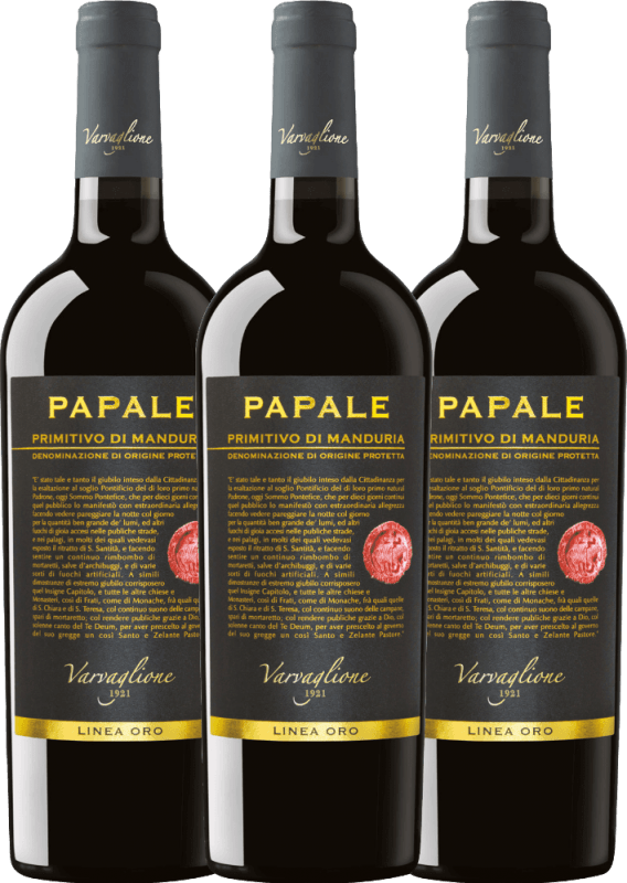 3er Vorteils-Weinpaket - Papale Linea Oro Primitivo di Manduria - Varvaglione