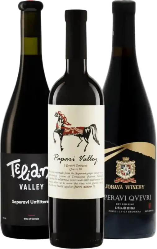 Georgiens flaggskepp: Saperavi - 3x prova-på-paket