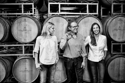 Familjen Lergenmüllers vingård - Julia, Jürgen och Victoria.